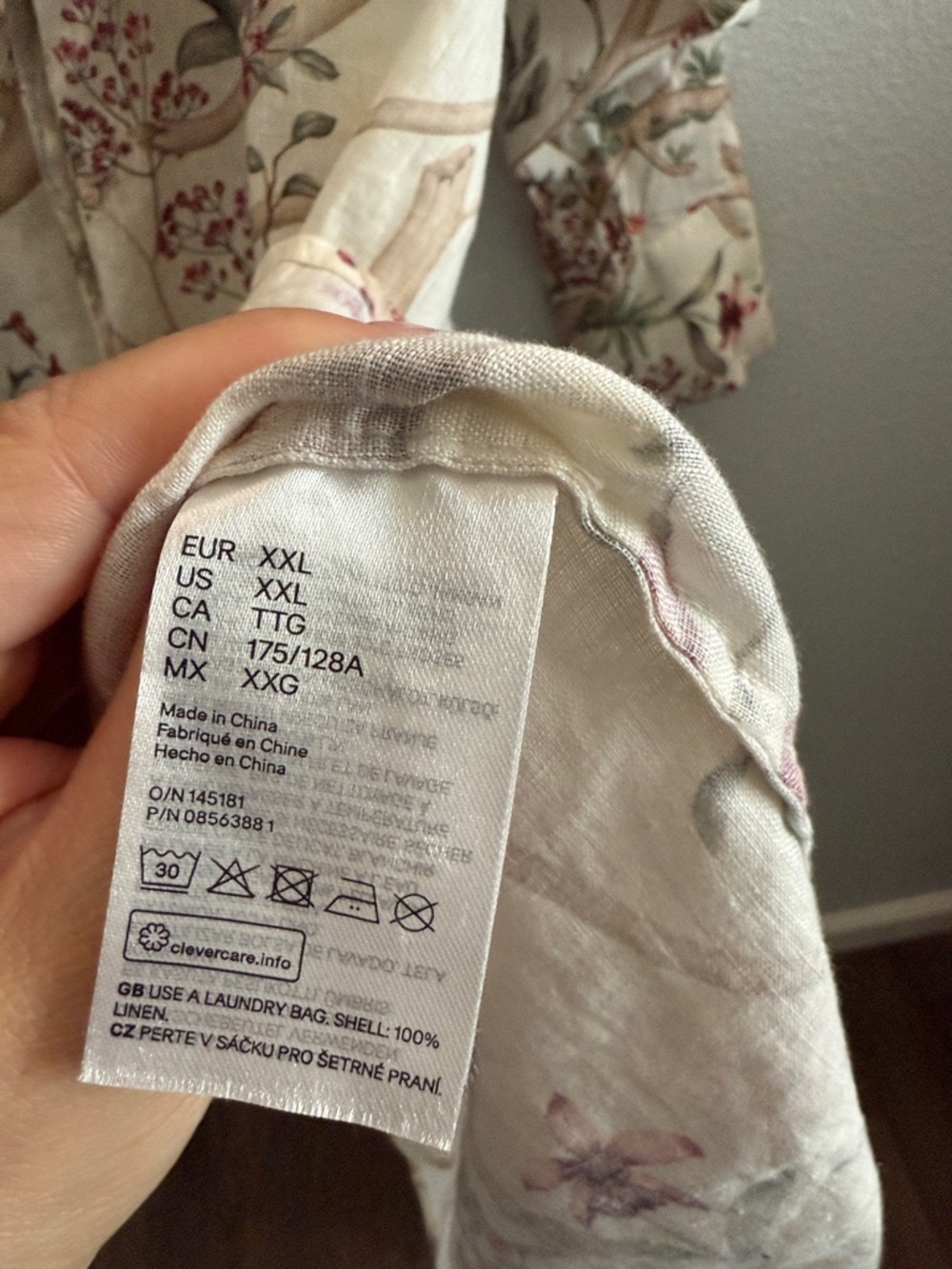 NWT Johanna Ortiz x H&M Linen Floral Shirt Dress Belted XXL - Picture 8 of 9